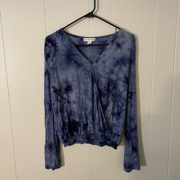 eye candy Tops - Eye Candy Bell Sleeve Tie Dye Top